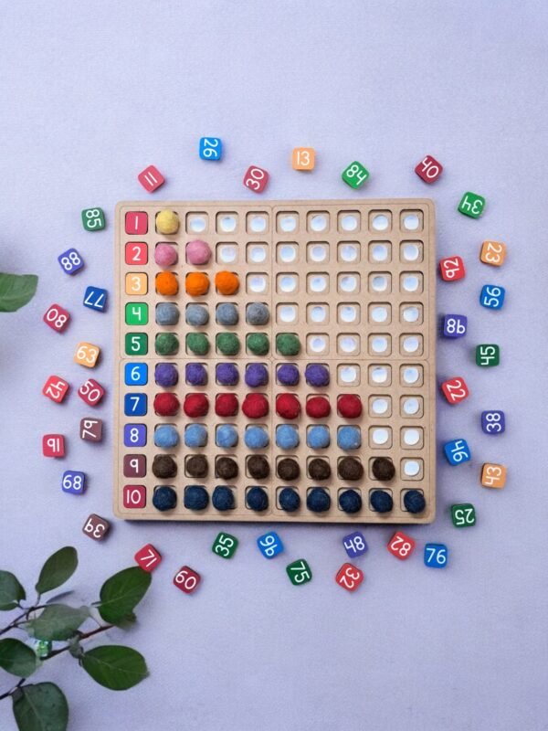 100 Frame With Numbers Tiles & Woolen Beads - Image 3