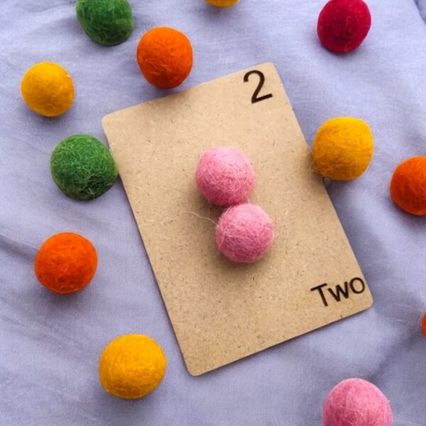 Number Flash Card With 60 Woolen Balls - Image 4