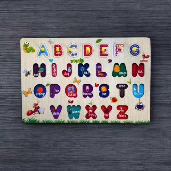 2 in 1 Alphabet Peg with Wipe-Clean Writing Practice Board - Image 4