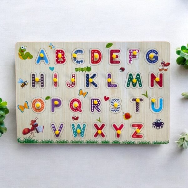 2 in 1 Alphabet Peg with Wipe-Clean Writing Practice Board