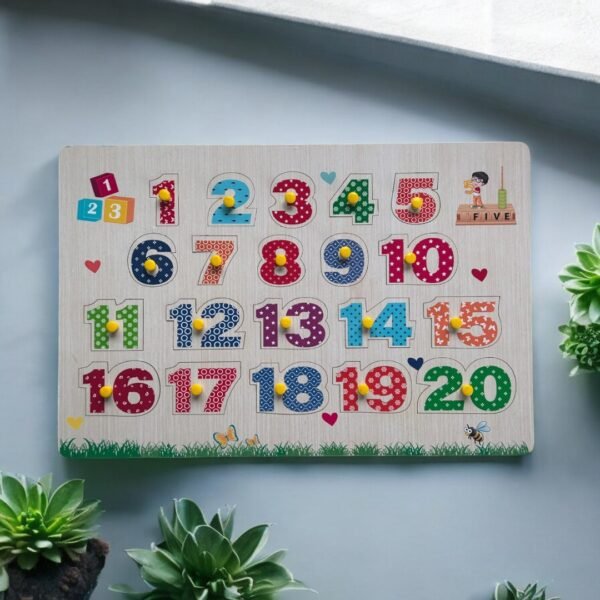 2 in 1 Numbers Peg with Wipe-Clean Writing Practice Board