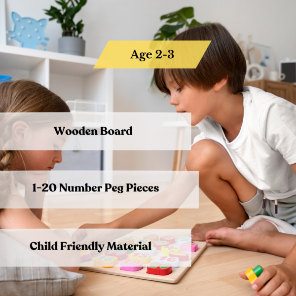 2 in 1 Numbers Peg with Wipe-Clean Writing Practice Board - Image 6