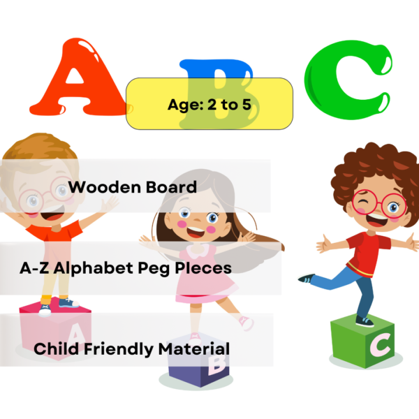 2 in 1 Alphabet Peg with Wipe-Clean Writing Practice Board - Image 6