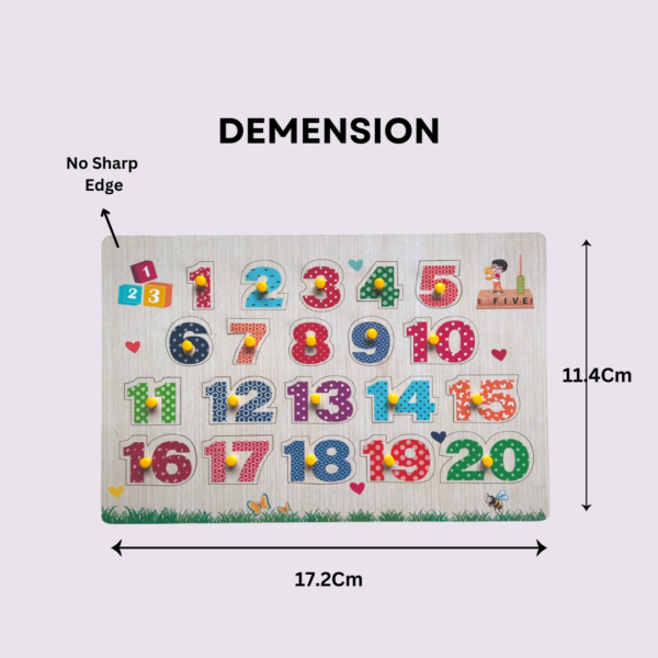 2 in 1 Numbers Peg with Wipe-Clean Writing Practice Board - Image 3