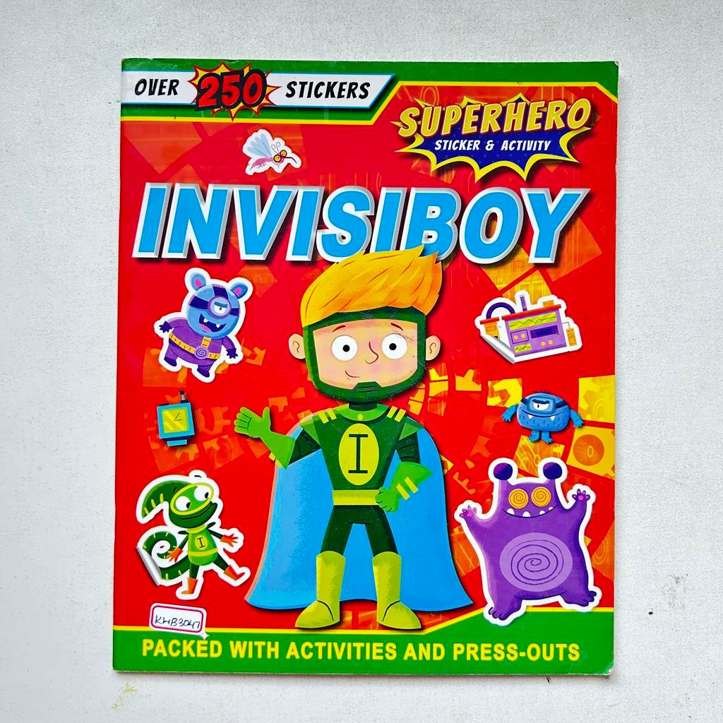 Superhero Sticker & Activity_Invisiboy_250 Stickers_Activity Book