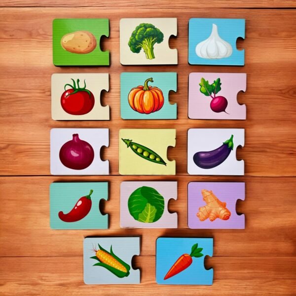 Vegetable Shadow Matching 2 Piece Puzzle - Image 2