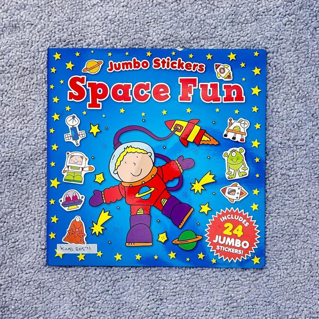 Jumbo Stickers Spce Fun_With 24 Stickers_Colouring Book_KWB20571