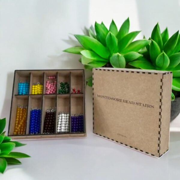 Montessori Beads Stairs and Montessori Numbers Cards Combo Kit - Image 2