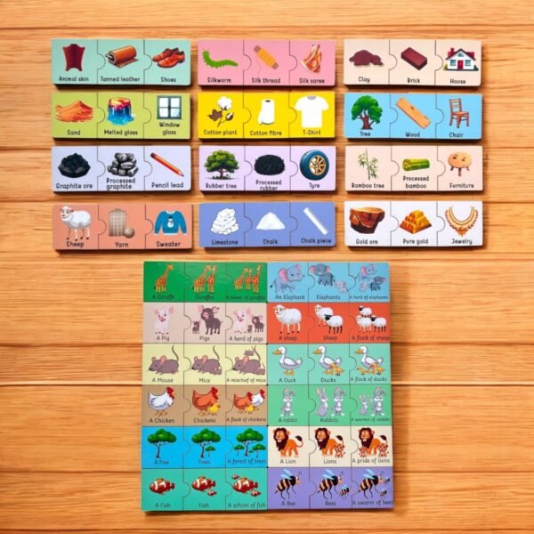 Raw to Ready and Singular Plural Collective Noun Puzzle Combo