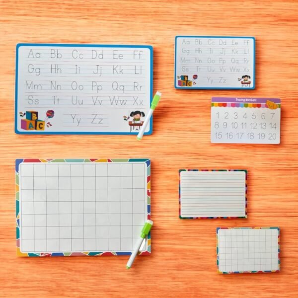 4 Lines and Alphabet & Number Tracing Board Combo-Wipe and Clean Board