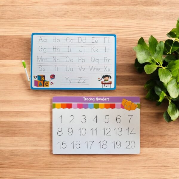 4 Lines and Alphabet & Number Tracing Board Combo-Wipe and Clean Board - Image 2