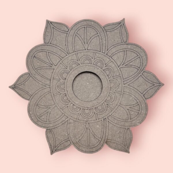 Candle Holder Pre-Marked Mandala Style 4