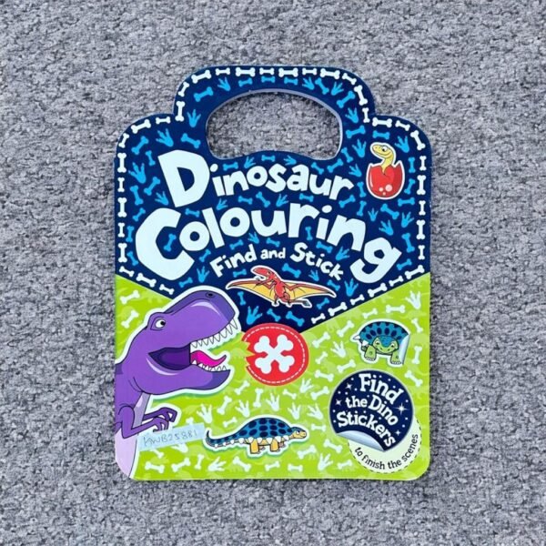 Dinosaur Colouring Find And Stick_Stickers Book_Colouring Book_KWB25881