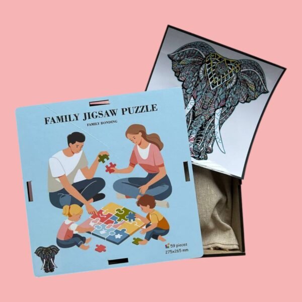 Family Jigsaw Puzzles – Elephant Design 1 - Image 3