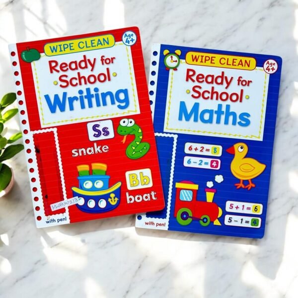 Ready For School_Wipe And Clean_Set Of 2 Books_No Pen_Age 4+_KWB30213