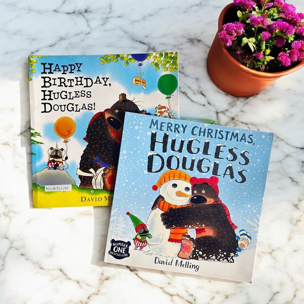 Hugless Douglas_Hodder Children's Book_Set Of 2 Books_David Melling_KWB31492