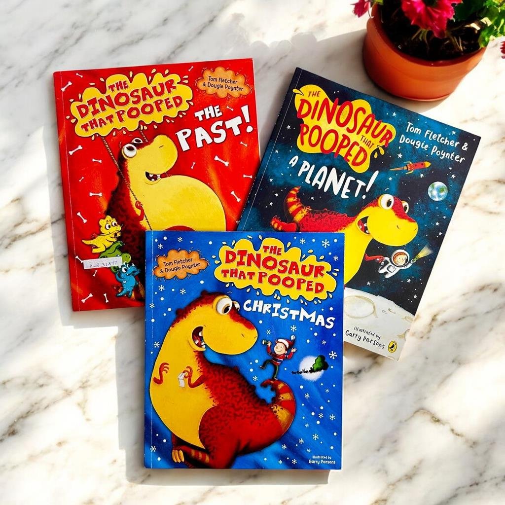 The Dinosaur That Pooped_Read Aloud Picture Storybooks_Set Of 3 Books_Tom Fletcher_KWB32877