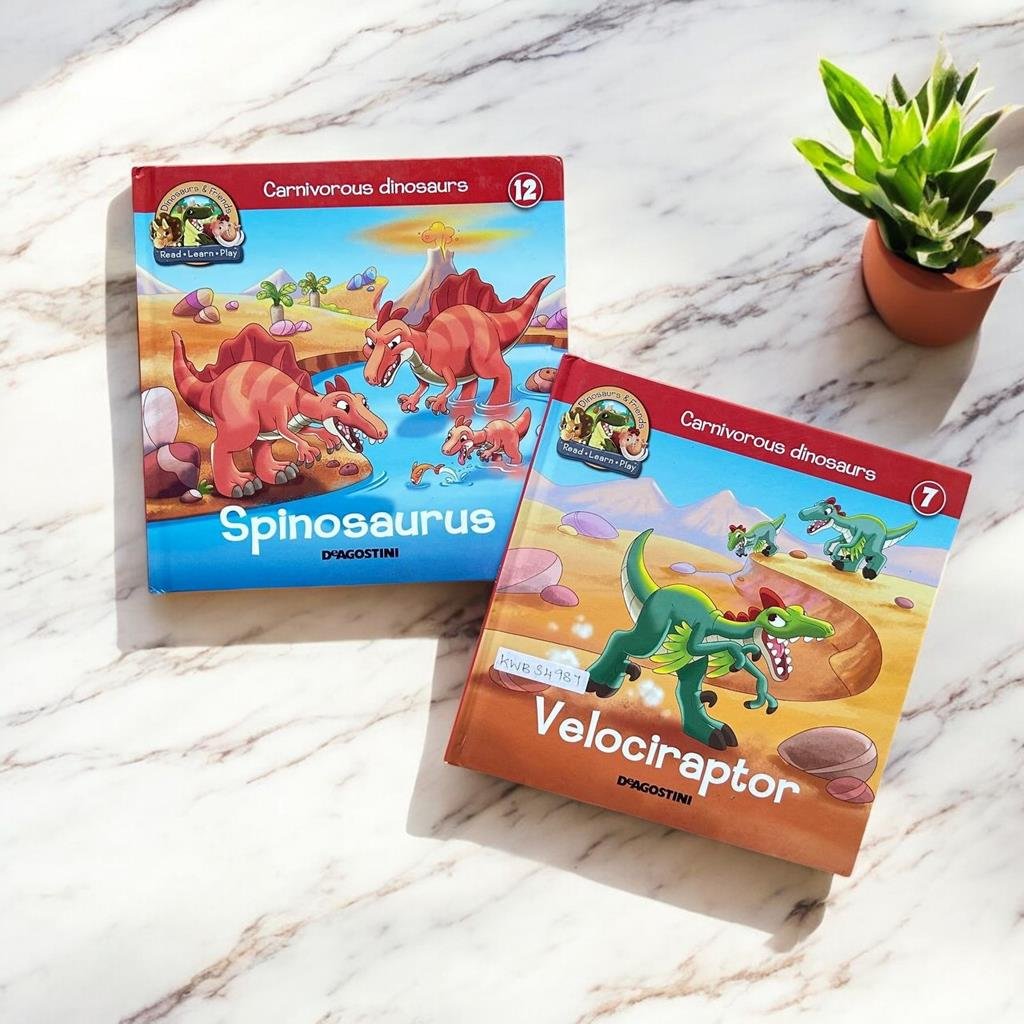 Dinosaurs & Friends_Carnivorous Dinosaurs_Set Of 2 Books_Deagostini_KWB34987