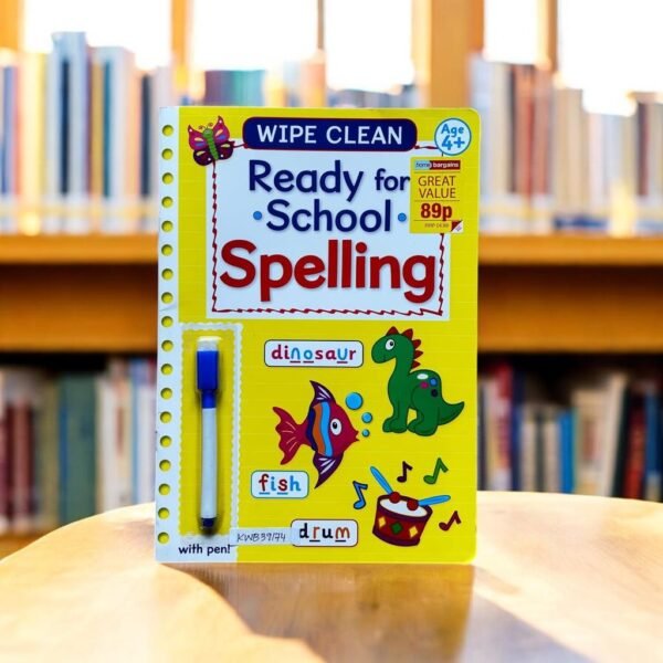 Ready For School_Spelling_With Pen_Wipe And Clean_Ages 4+_KWB39174