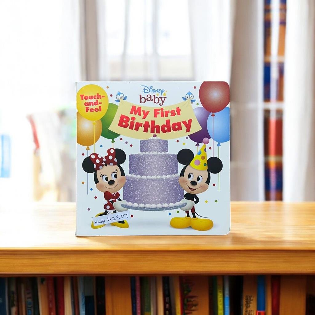 Disney_Baby_My First Birthday_Touch And Feel Book_Mirror Book_Used_Disney_KWB42507