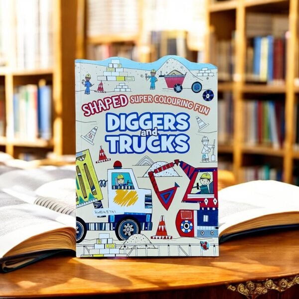 Shaped Super Colouring Fun Diggers And Trucks_Laughing Lobster_KWB43741