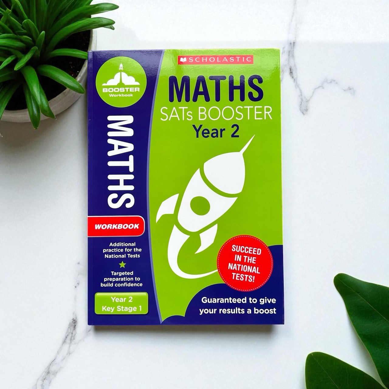 Maths SATs Booster Year2_Educational Workbook &100 Frame with woolen beads - Image 2