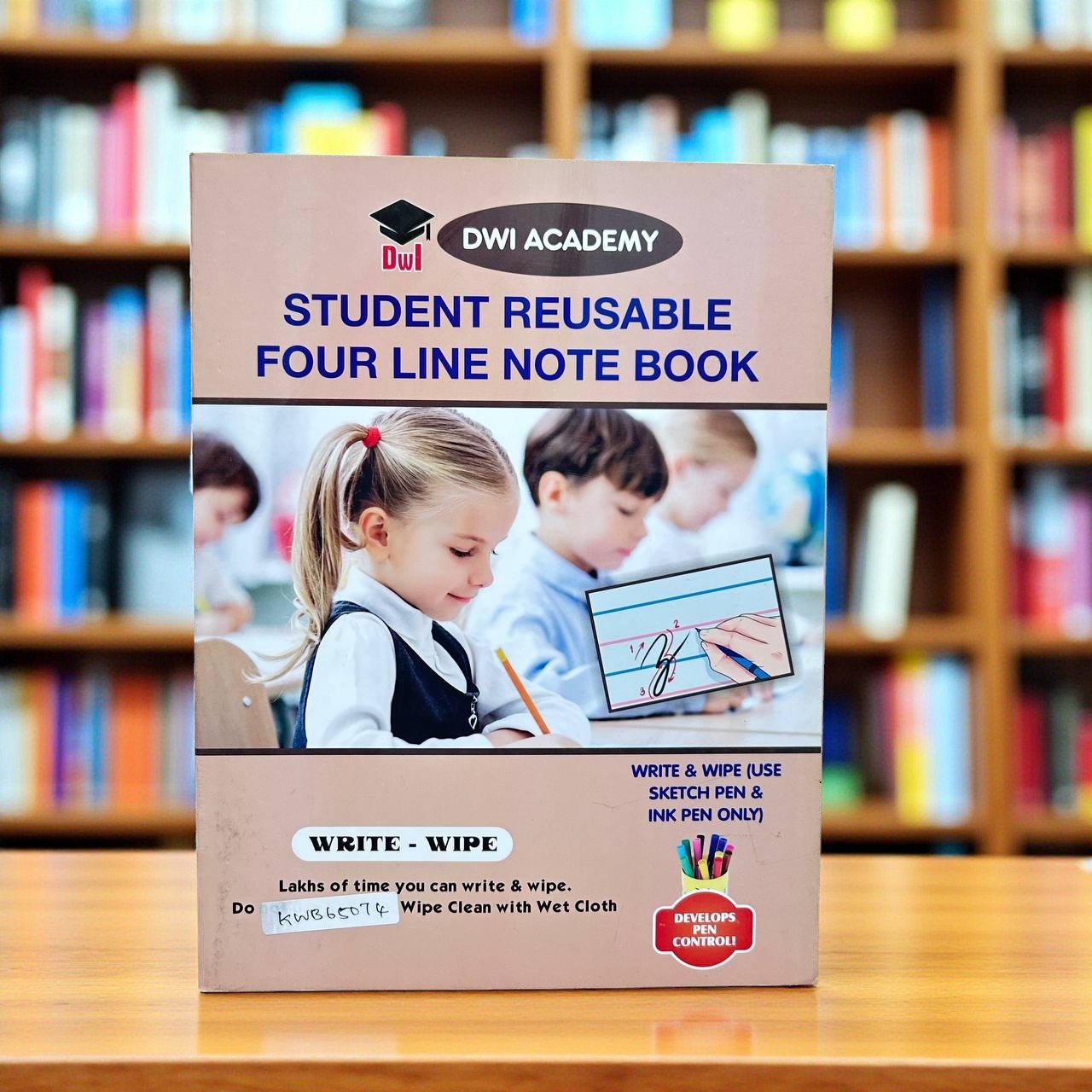 Student Reusable Four Line Note Book_Wipe Clean _Dwl Academies _Clearance_KWB65074