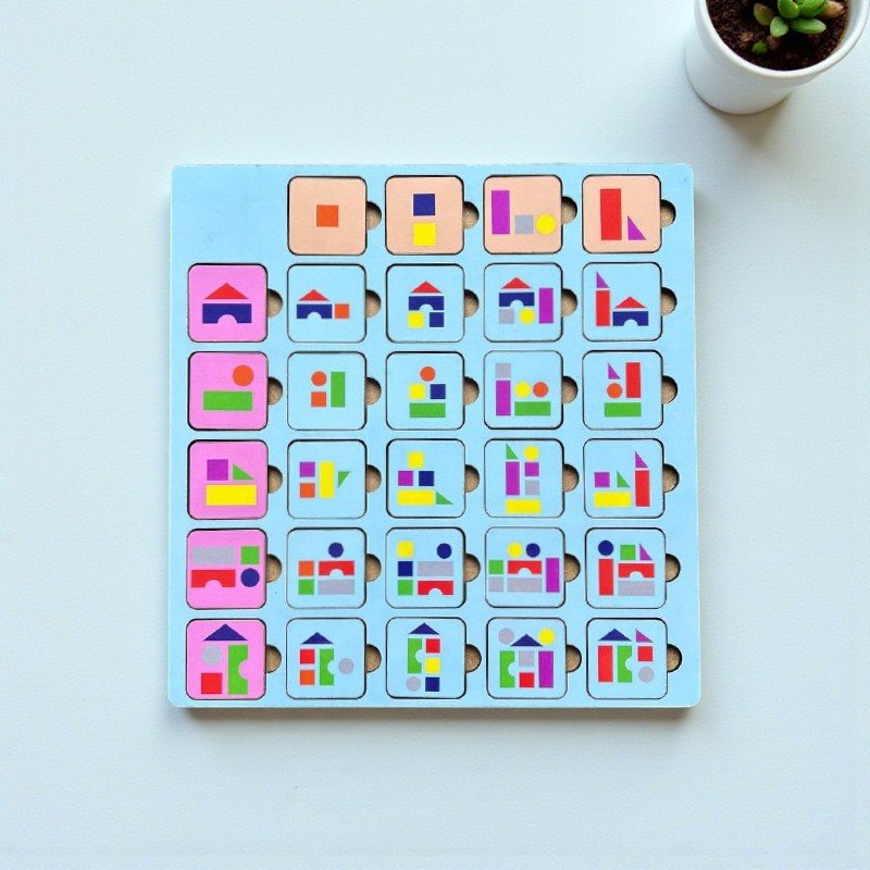 Build & Match Color Pattern Puzzle
