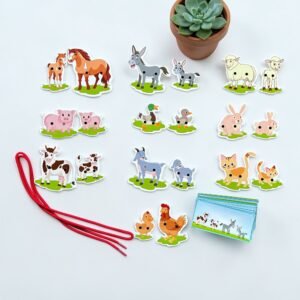 Farm Animals & Babies Lacing Challenge Puzzle
