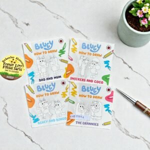 Pocket Friendly_Bluey_How To Draw_Set Of 4 Books_Ladybird_KWB79954