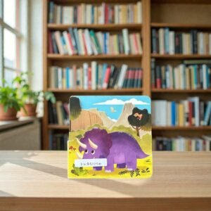 Here Comes Triceratops. Stomp, Stomp, Crash!_Shape Book_Annabel Blackledge_KWB81095