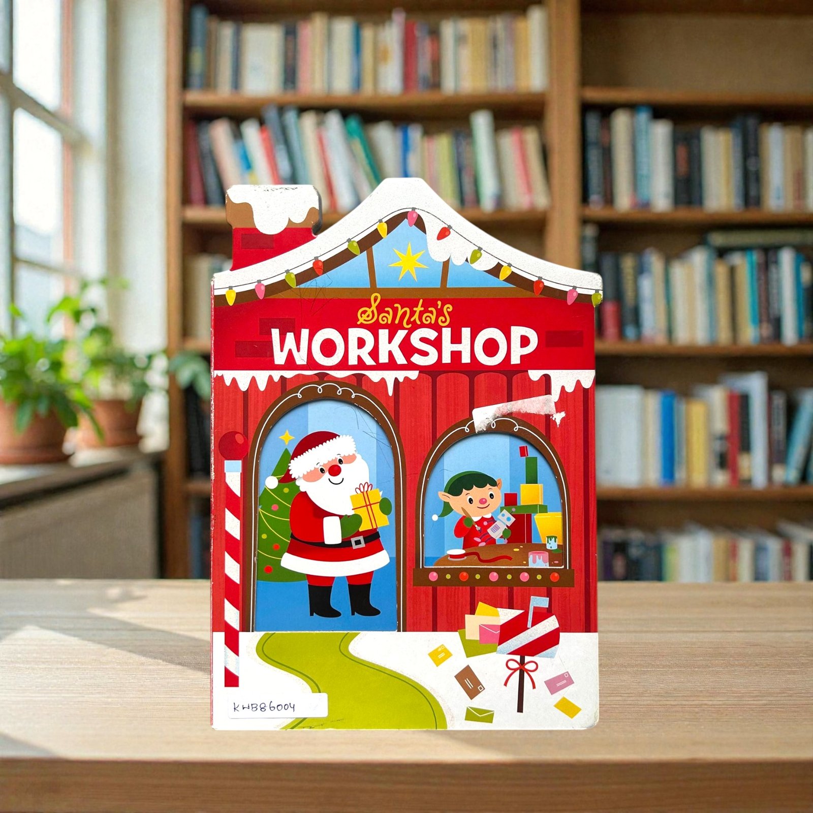 Santa's Workshop_Shape With Peep Through Book_Used_The Clever Factory_KWB86004