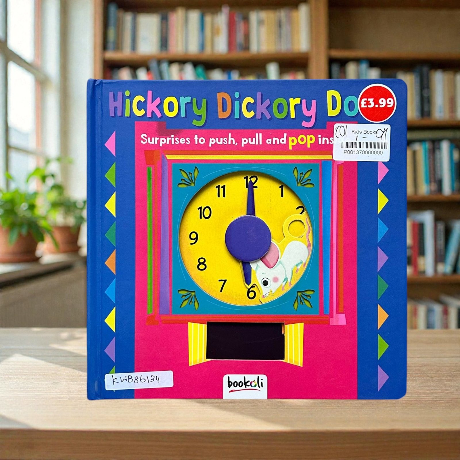 Hickory Dickory Dock_Push, Pull And Slide Book_Bookoli_KWB86134