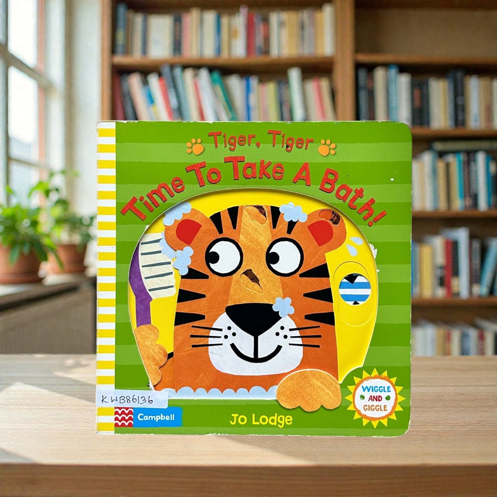 Tiger, Tiger Time To Take A Bath_Push, Pull And Slide Book_Campbell _KWB86136